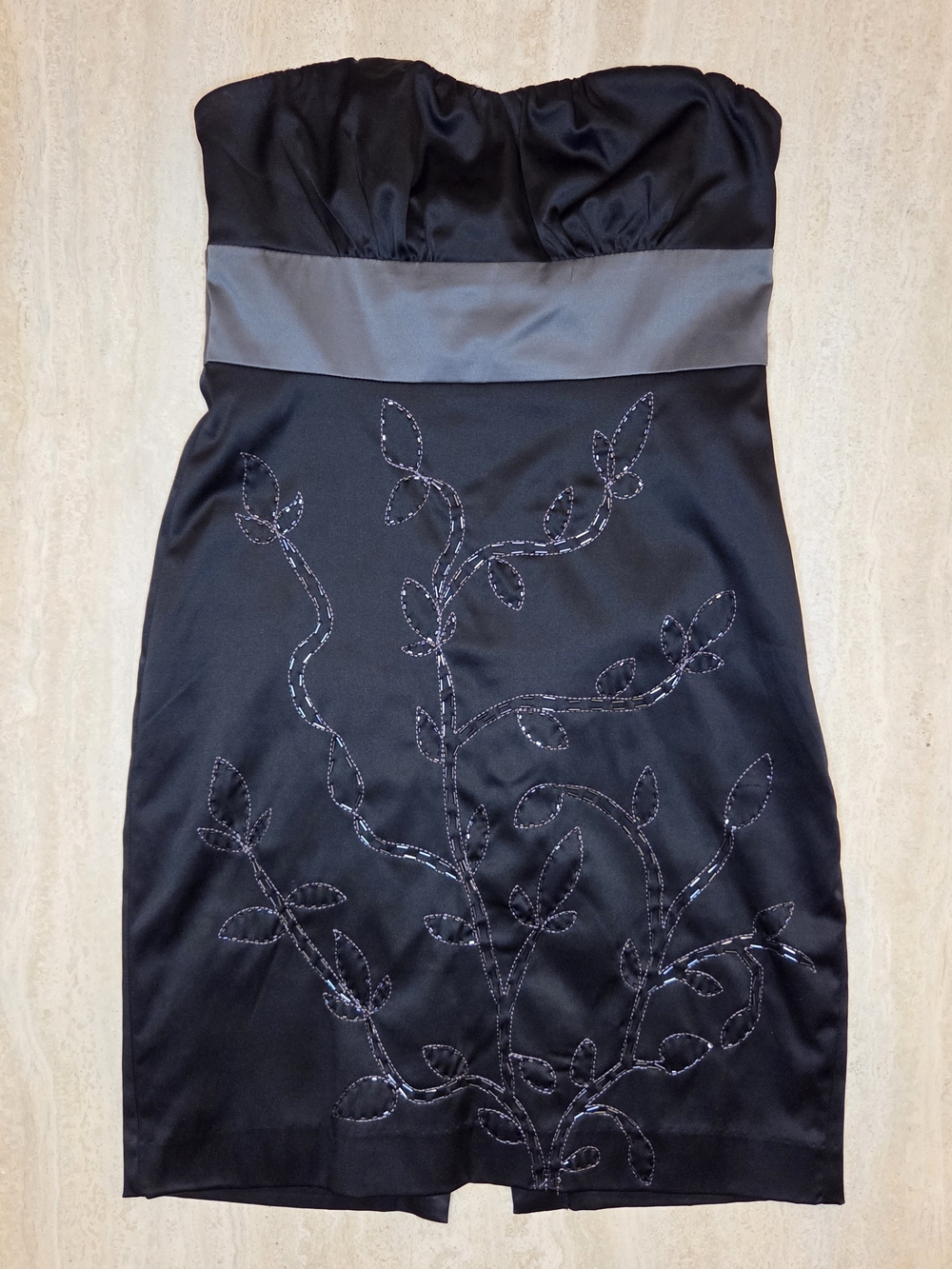 Y2K XXI Strapless Floral Beaded Mini Dress S